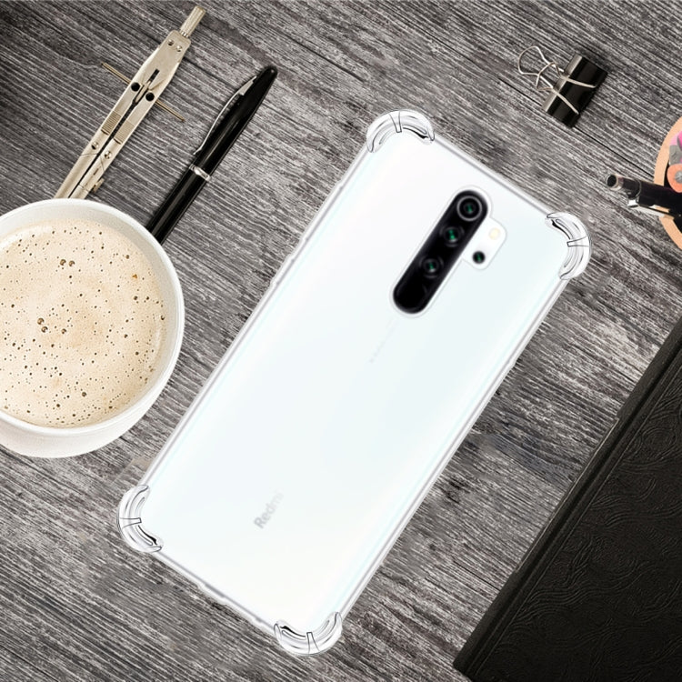 Per Xiaomi Redmi Note 8 Pro Custodia per telefono in TPU trasparente ultrasottile anti-caduta a quattro angoli