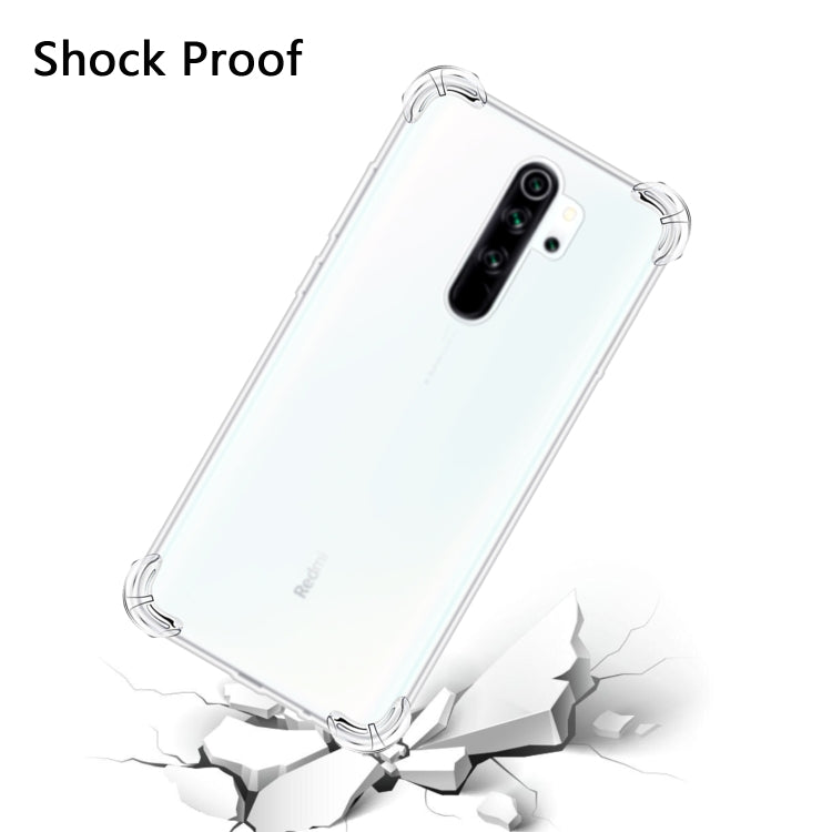 Per Xiaomi Redmi Note 8 Pro Custodia per telefono in TPU trasparente ultrasottile anti-caduta a quattro angoli