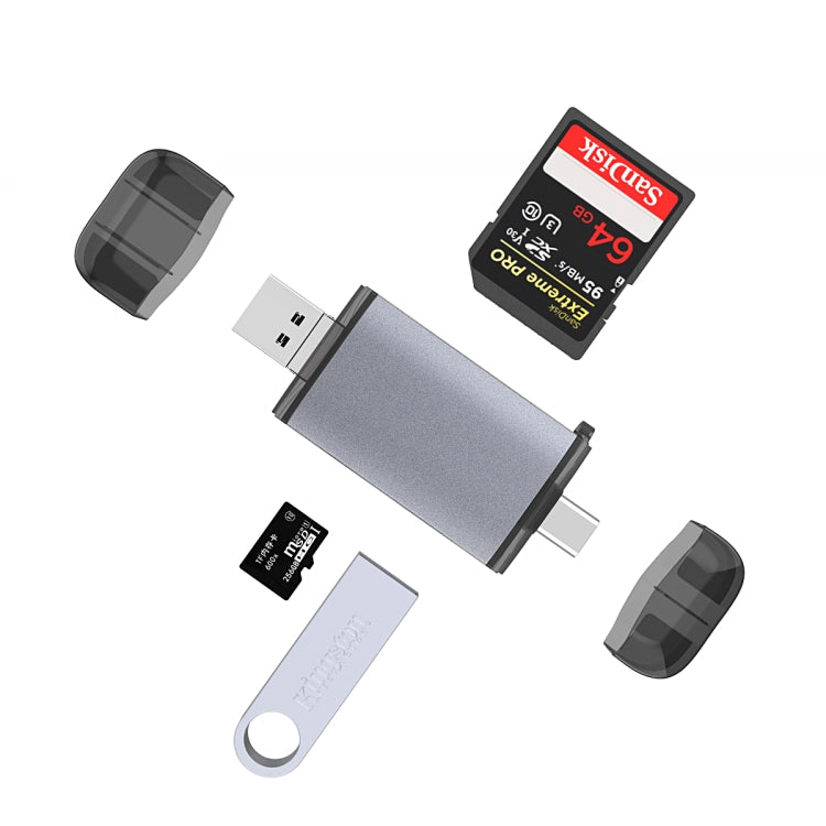 Lettore di schede OTG USB Tipo C Micro USB 3 in 1
