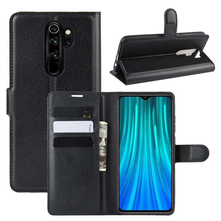 Per Xiaomi Redmi Note 8 Pro Litchi Texture Custodia in pelle orizzontale a conchiglia con portafoglio e porta carte di credito