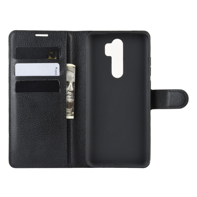 Per Xiaomi Redmi Note 8 Pro Litchi Texture Custodia in pelle orizzontale a conchiglia con portafoglio e porta carte di credito