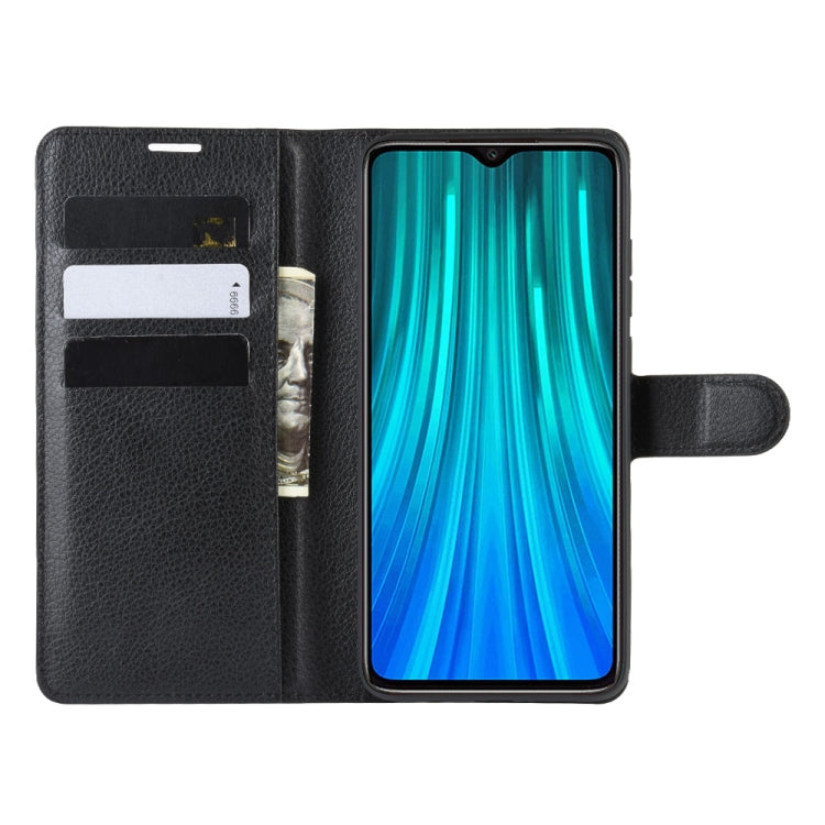 Per Xiaomi Redmi Note 8 Pro Litchi Texture Custodia in pelle orizzontale a conchiglia con portafoglio e porta carte di credito
