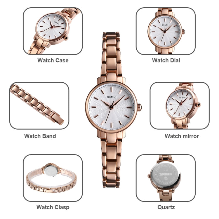 Skmei 1410 Orologio da donna al quarzo con cinturino acciaio