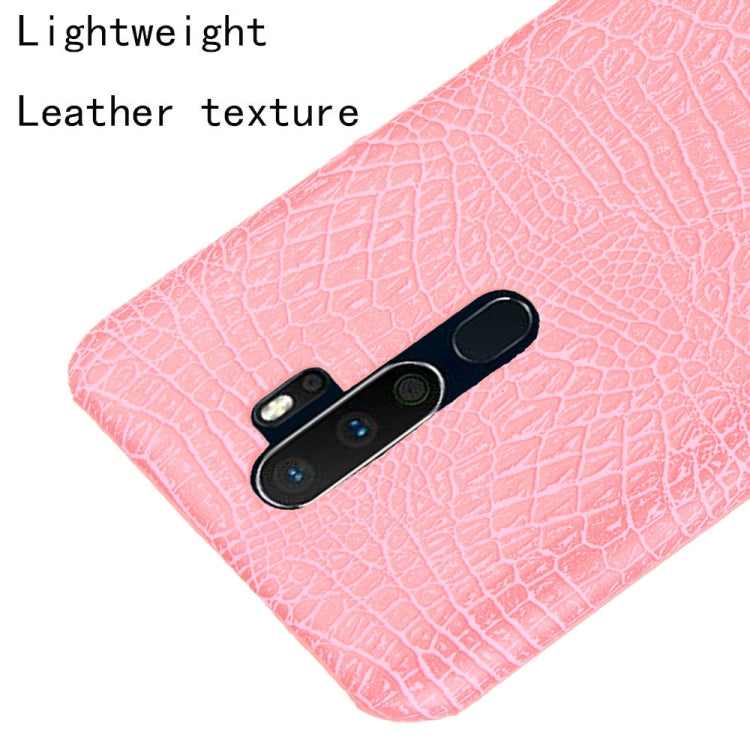 Per Oppo A9 2020 / A5 2020 / A11X Custodia antiurto in coccodrillo Texture PC + PU, For OPPO A9 2020