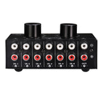 Selettore audio 6 ingressi 1 uscita con controllo volume