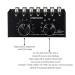 Selettore audio 6 ingressi 1 uscita con controllo volume