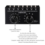 Selettore audio 6 ingressi 1 uscita con controllo volume