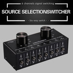 Selettore audio 6 ingressi 2 uscite con interfaccia 3,5 mm
