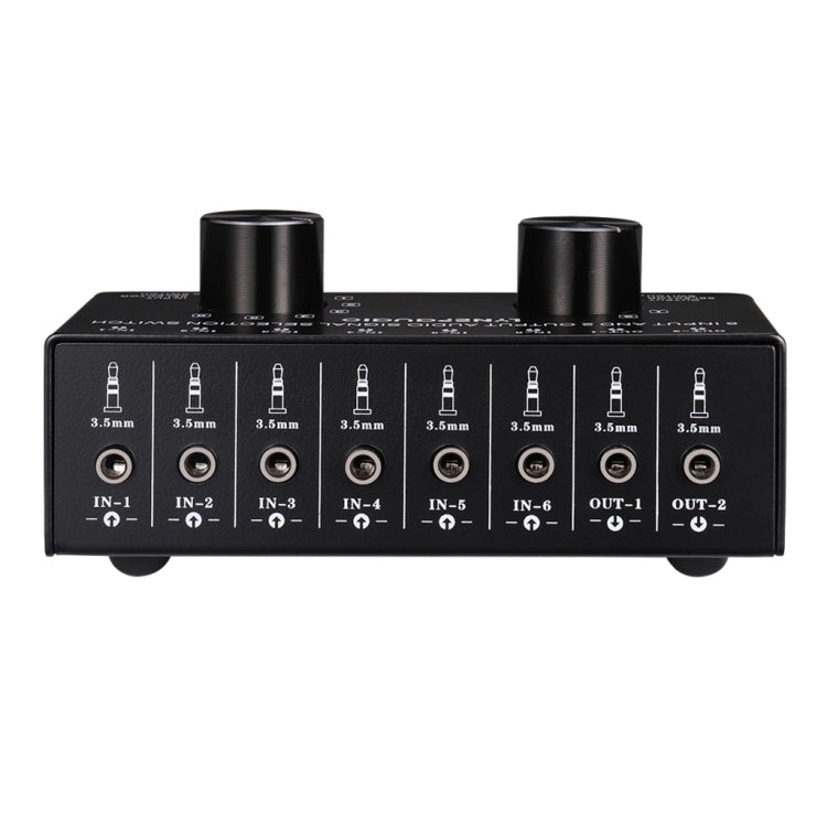 Selettore audio 6 ingressi 2 uscite con interfaccia 3,5 mm