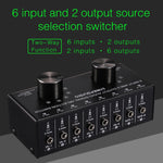 Selettore audio 6 ingressi 2 uscite con interfaccia 3,5 mm