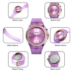 SkMEI 1553 Orologio donna impermeabile LED trasparente
