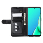 Per OPPO A9 (2020) R64 Texture Custodia in pelle pieghevole orizzontale a piega singola con supporto e slot per schede e portafoglio, For OPPO A9(2020)