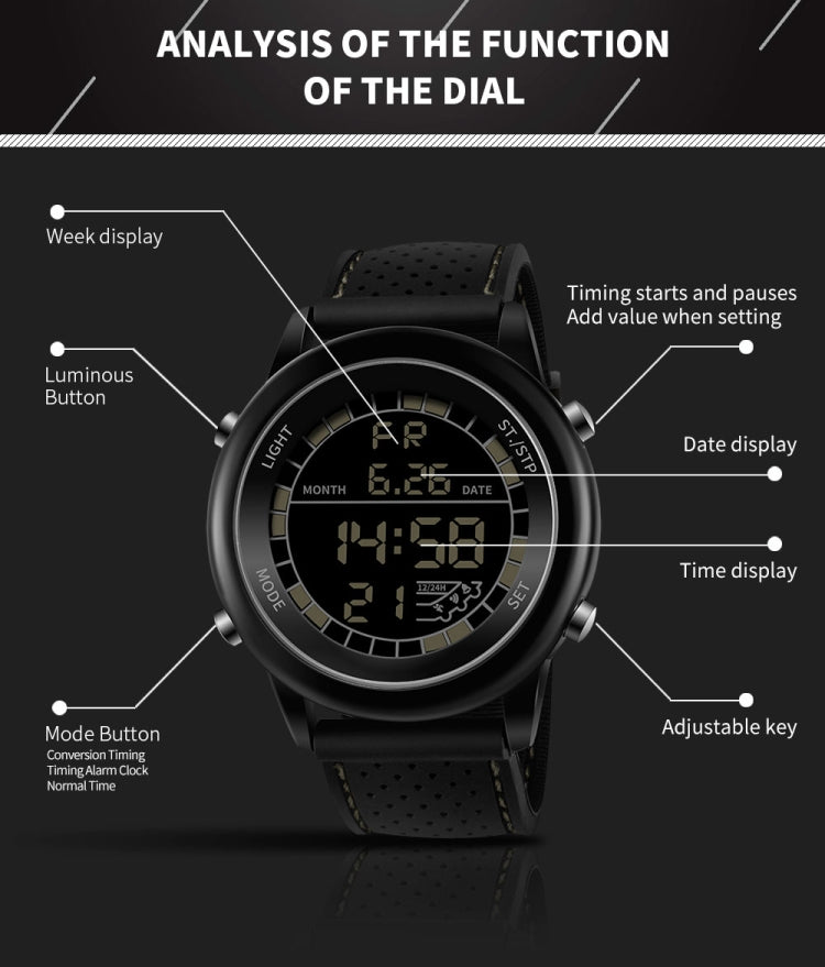 SANDA 411 Orologio digitale multifunzione impermeabile