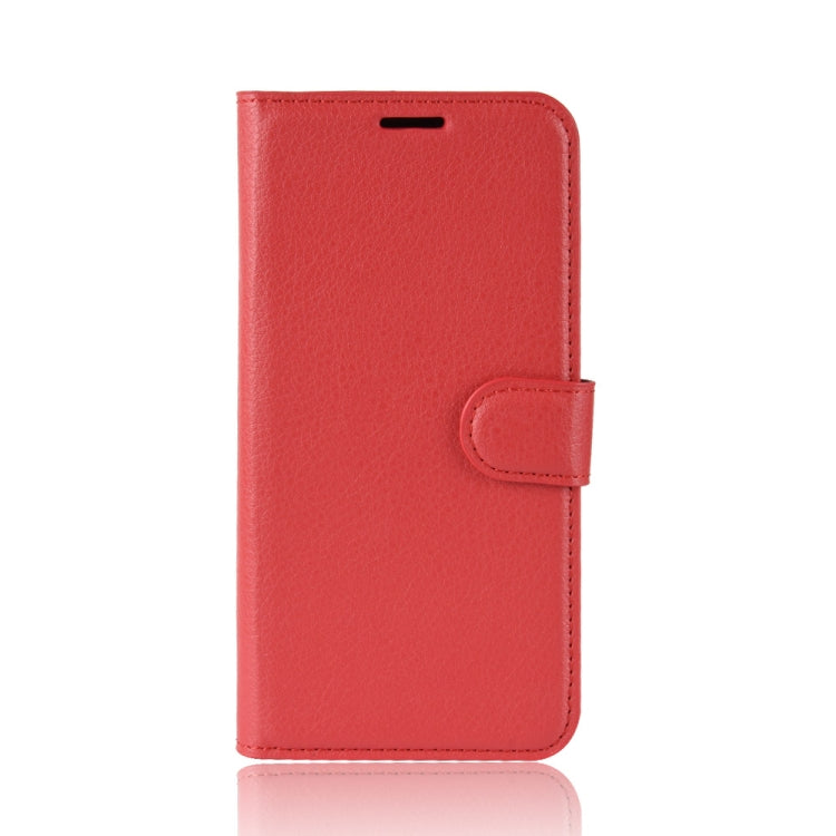 Per Huawei Honor 9X Versione con impronte digitali Litchi Texture Custodia in pelle a vibrazione orizzontale con portafoglio e supporto e slot per schede
