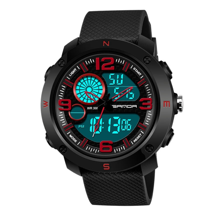 SANDA 762 Orologio da uomo impermeabile 30M con luce notturna