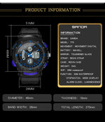 Orologio digitale uomo SANDA 775 sportivo multifunzione