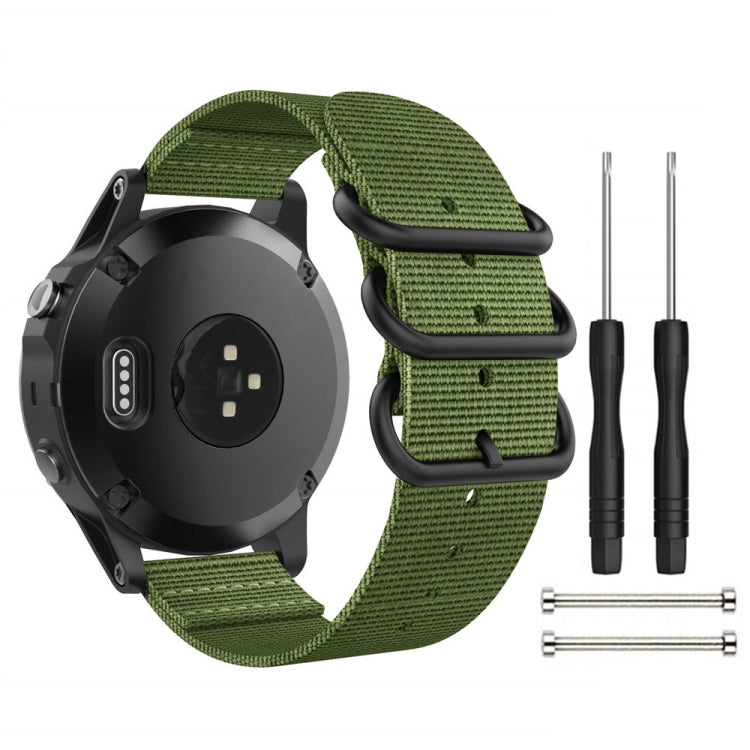 Per cinturino in nylon a tre anelli Garmin Fenix 3/5X universale da 26 mm