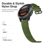 Per cinturino in nylon a tre anelli Garmin Fenix 3/5X universale da 26 mm