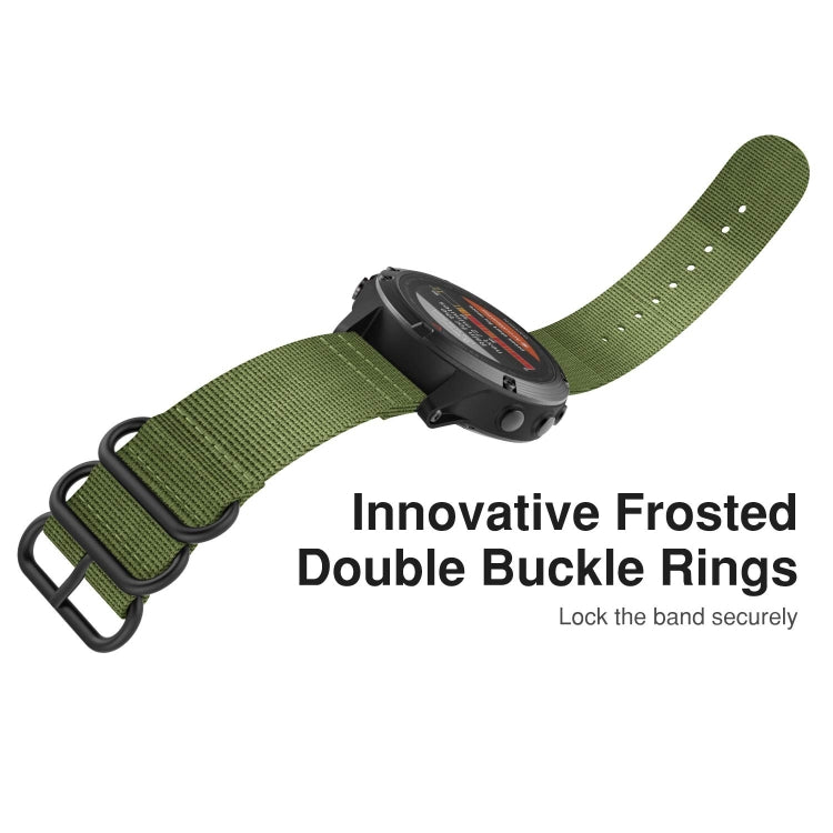 Per cinturino in nylon a tre anelli Garmin Fenix 3/5X universale da 26 mm