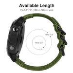Per cinturino in nylon a tre anelli Garmin Fenix 3/5X universale da 26 mm