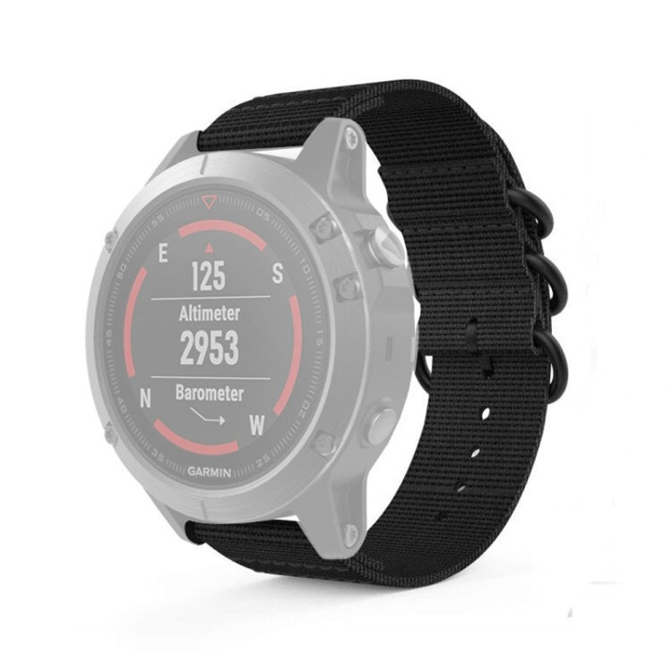 Per cinturino in nylon a tre anelli Garmin Fenix 3/5X universale da 26 mm