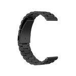 Adatto per Samsung Gear S2 Sport / Galaxy Watch Active 2 Cinturino universale in acciaio inossidabile da 20 mm con fibbia a farfalla Tre perline, black, Silver, gold, rose gold