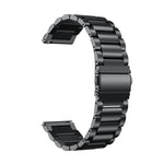 Applicabile a Ticwatch Generation / Moto 360 Second Generation 460 / Samsung Gear S3 / Huawei GT Universal 22mm Acciaio inossidabile Cinturino in metallo Fibbia a farfalla Tre perline, black, gold, rose gold, Silver
