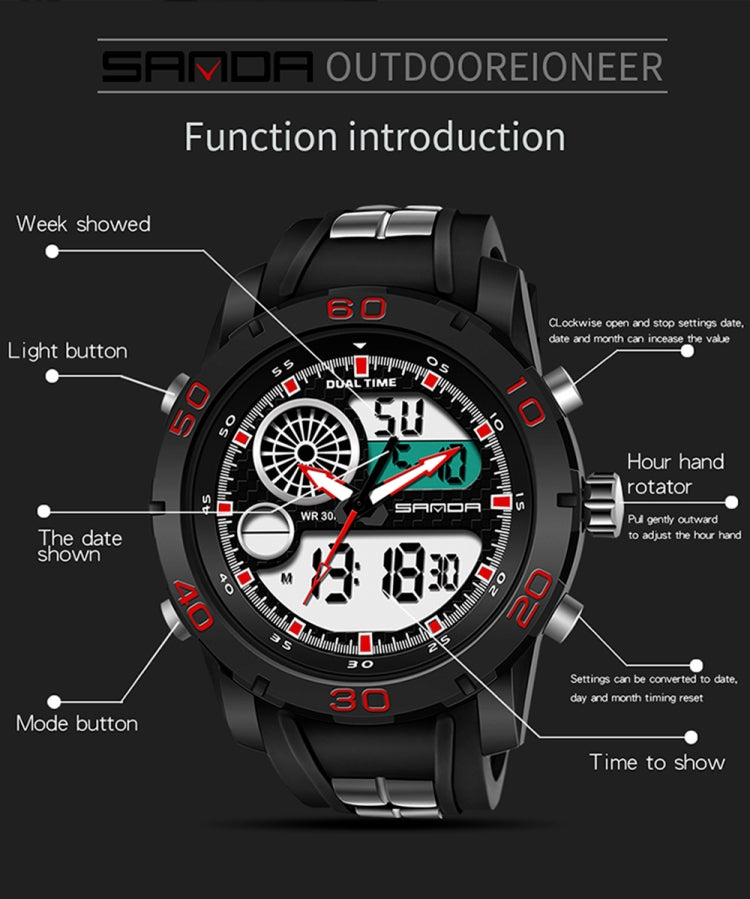Orologio elettronico uomo SANDA multifunzione impermeabile