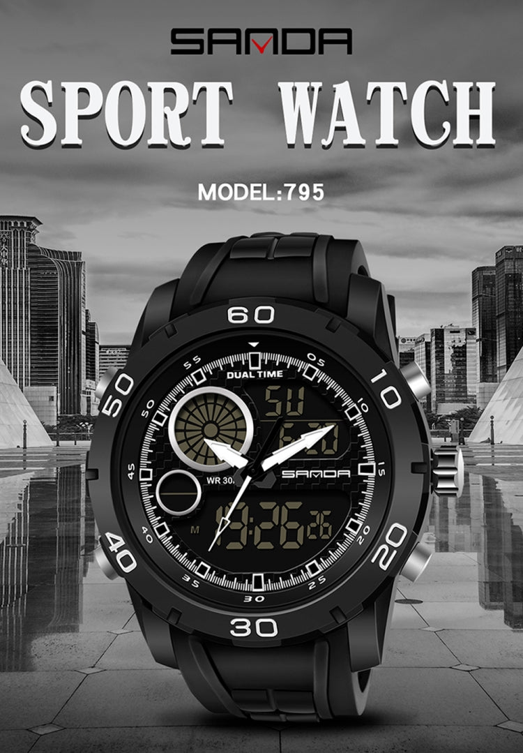 Orologio elettronico uomo SANDA multifunzione impermeabile