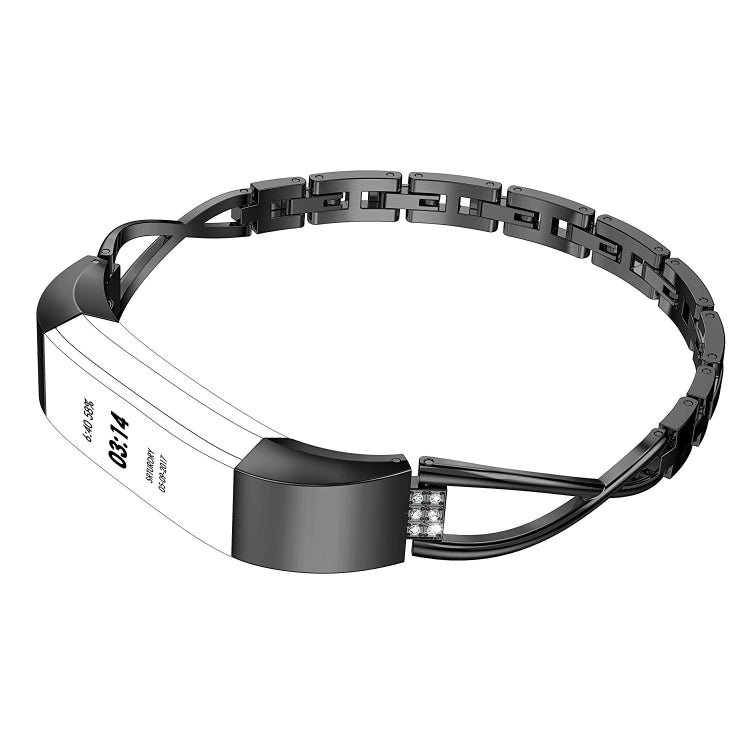 Per smartwatch Fitbit Alta cinturino in metallo a forma di X, black, gold, rose gold, sliver