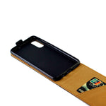 Custodia in pelle TPU verticale con slot carte Galaxy A70