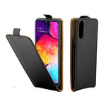 Custodia in pelle TPU verticale con slot carte Galaxy A70