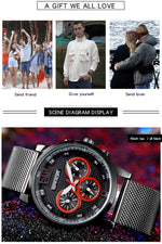 SANDA 5009 Orologio da uomo al quarzo impermeabile