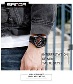 SANDA 5009 Orologio da uomo al quarzo impermeabile