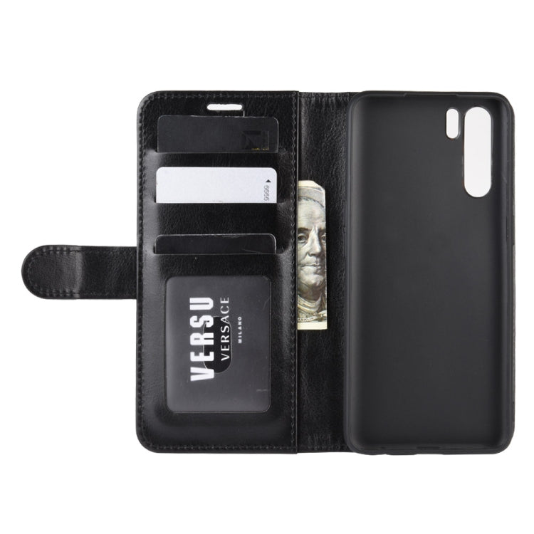 Per OPPO A91 R64 Texture Custodia in pelle PU a vibrazione orizzontale singola con supporto e slot per schede e portafoglio e cornice per foto, For OPPO A91