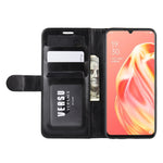 Per OPPO A91 R64 Texture Custodia in pelle PU a vibrazione orizzontale singola con supporto e slot per schede e portafoglio e cornice per foto, For OPPO A91