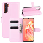 Per OPPO A91 Custodia in pelle PU con vibrazione orizzontale Litchi Texture con supporto e slot per schede e portafoglio, For OPPO A91