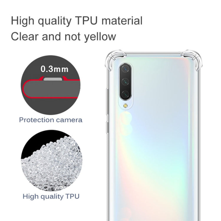 Per OPPO Find X2 Custodia per telefono in TPU trasparente ultrasottile anti-caduta a quattro angoli