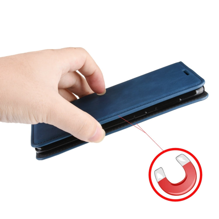 Per Oppo Reno3 Pro Custodia in pelle con ventosa magnetica da lavoro retro-skin con supporto e slot per schede e portafoglio, For OPPO Reno3 Pro
