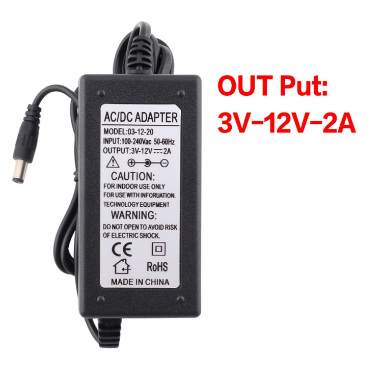 Adattatore alimentazione regolabile CA a CC 3-24V 2A