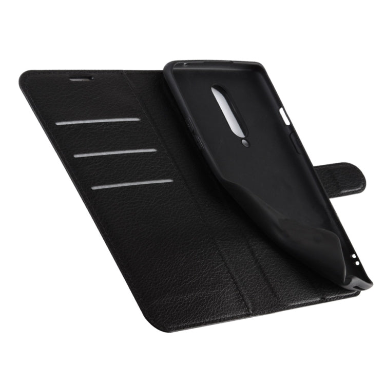 Per OnePlus 8 Litchi Texture Custodia protettiva a vibrazione orizzontale con supporto, slot per schede e portafoglio, For OnePlus 8