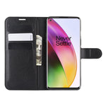 Per OnePlus 8 Litchi Texture Custodia protettiva a vibrazione orizzontale con supporto, slot per schede e portafoglio, For OnePlus 8