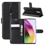 Per OnePlus 8 Litchi Texture Custodia protettiva a vibrazione orizzontale con supporto, slot per schede e portafoglio, For OnePlus 8