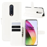 Per OnePlus 8 Litchi Texture Custodia protettiva a vibrazione orizzontale con supporto, slot per schede e portafoglio, For OnePlus 8