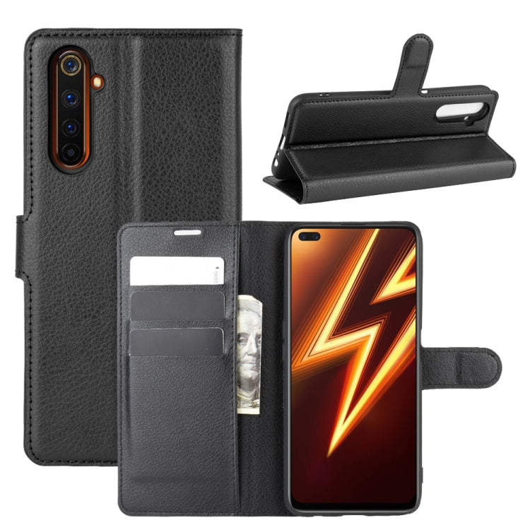 Per OPPO Realme 6 Pro Litchi Texture Custodia protettiva a vibrazione orizzontale con supporto e slot per schede e portafoglio, For Realme 6 Pro, For OPPO Realme 6 Pro