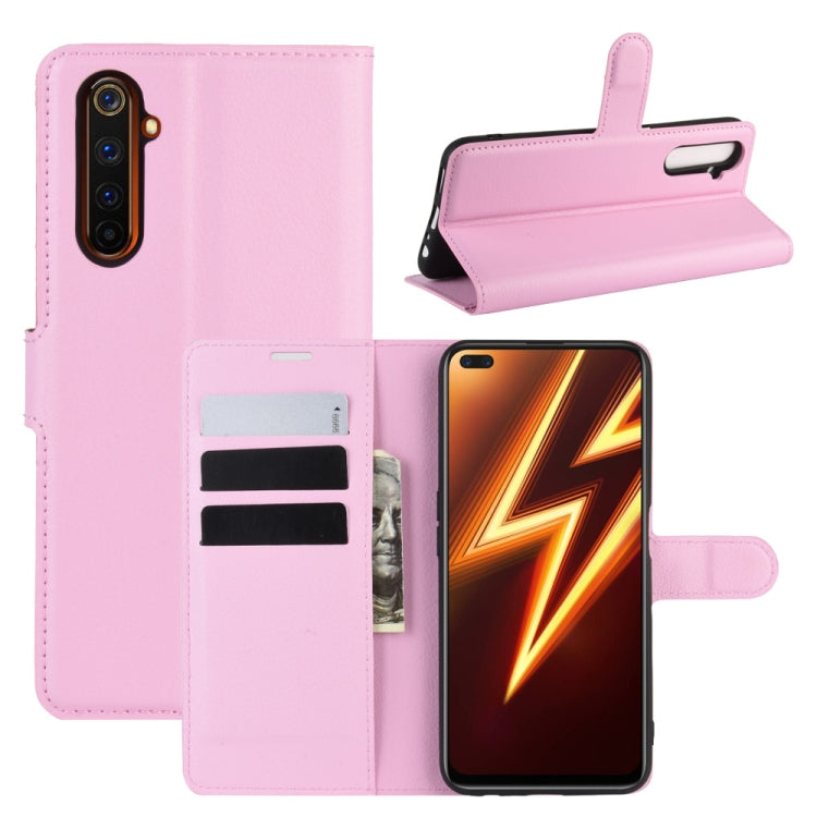Per OPPO Realme 6 Pro Litchi Texture Custodia protettiva a vibrazione orizzontale con supporto e slot per schede e portafoglio, For Realme 6 Pro, For OPPO Realme 6 Pro