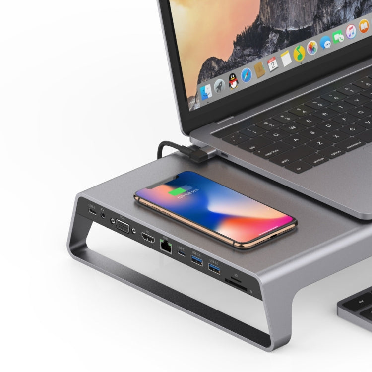 Adattatore Tipo C 11 in 1 con HDMI, VGA, RJ45 e USB 3.0