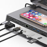 Adattatore Tipo C 11 in 1 con HDMI, VGA, RJ45 e USB 3.0