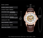 Orologio meccanico uomo automatico con cinturino in pelle