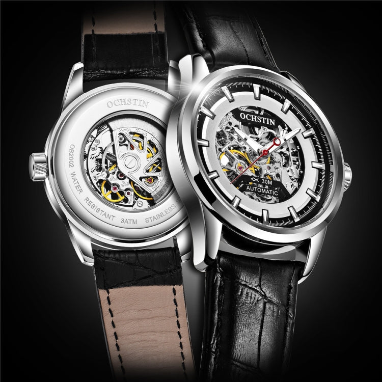 Orologio meccanico uomo automatico con cinturino in pelle